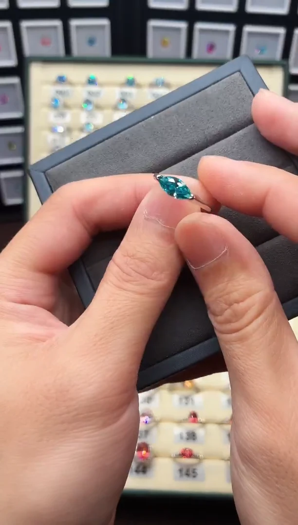 银S925镶嵌戒指碧玺111