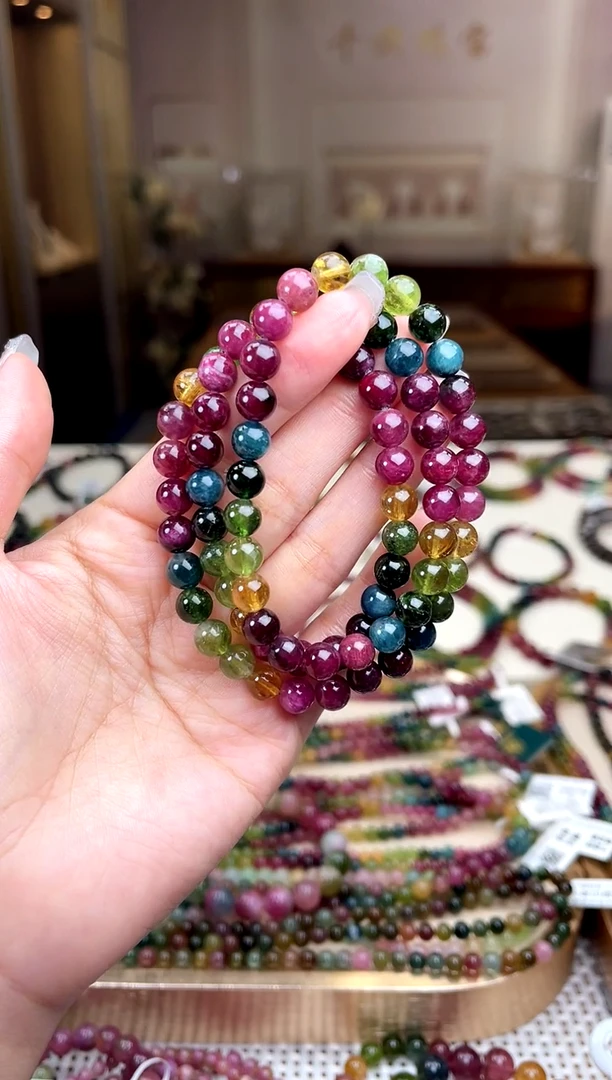 【闪购商品】碧玺/未镶嵌7mm+碧玺多圈多样性发货