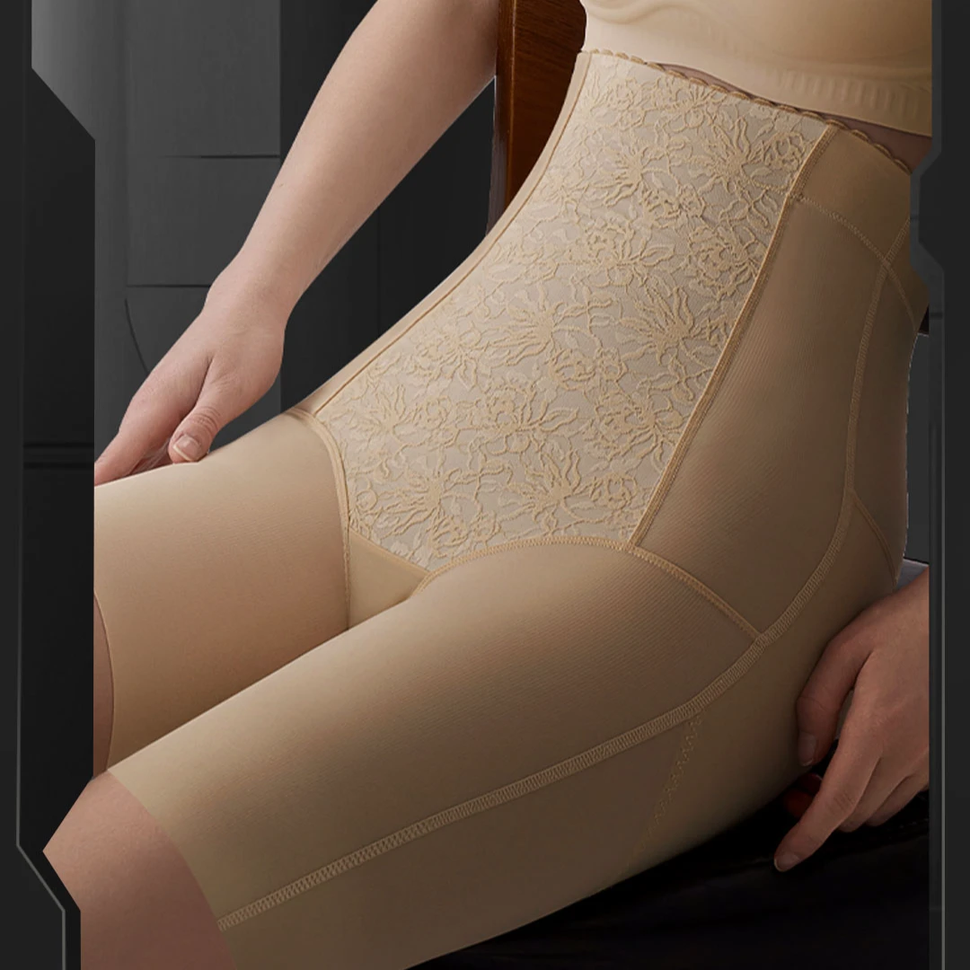 高腰无痕收腹提臀裤轻奢蕾丝美体裤打底内裤翘臀塑形