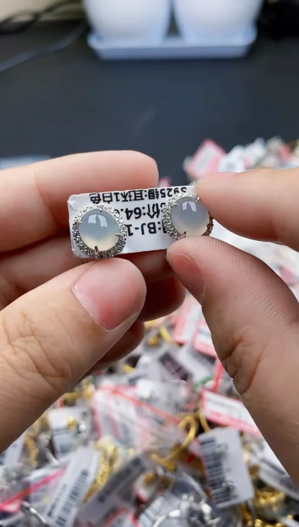 翡翠银S925镶嵌戒指55555---9