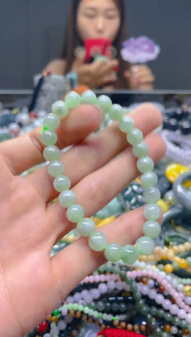 颈饰未镶嵌翡翠8MM/T/翡翠A货，一件也是批发价