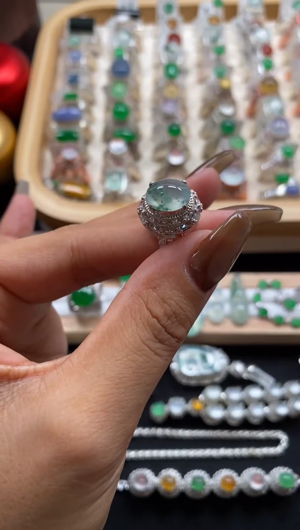 未镶嵌翡翠耳饰缅甸天然a货翡翠