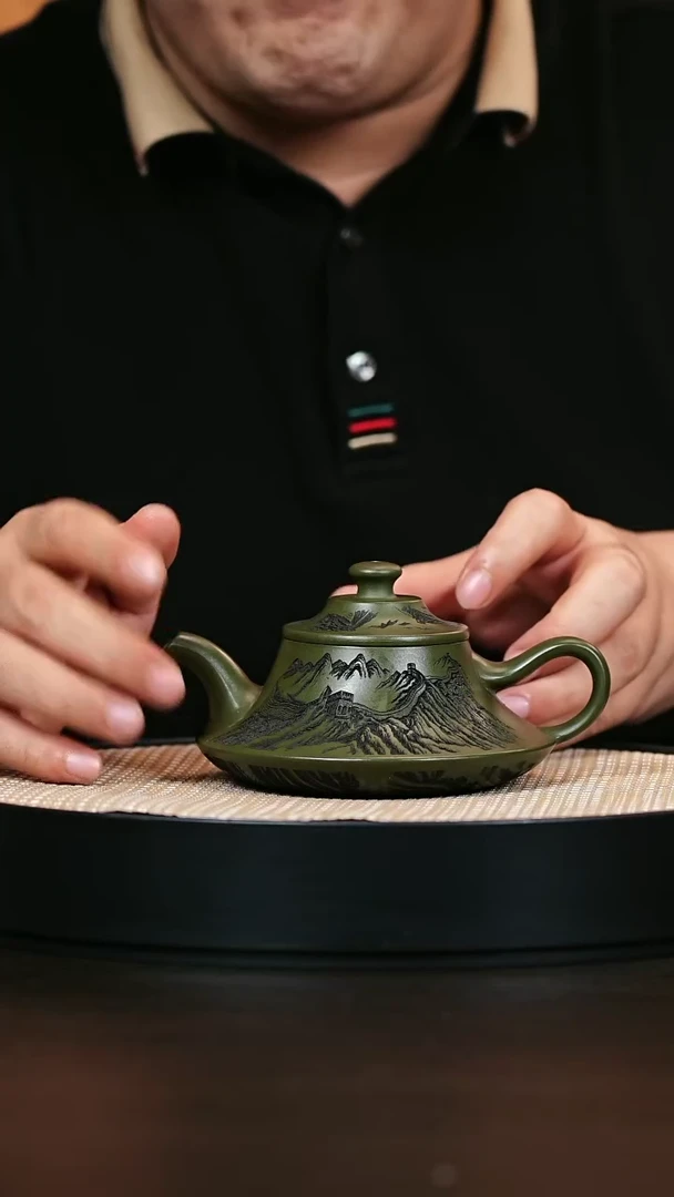 茶壶紫砂云炉 绿泥
