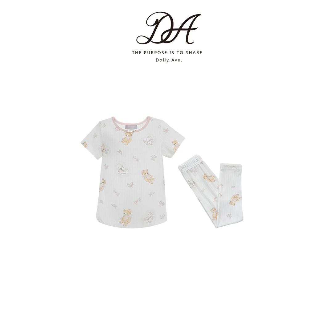 【现货】Dolly Ave 「黑标家居系列」定制天丝莫代尔亲肤女童家居套装