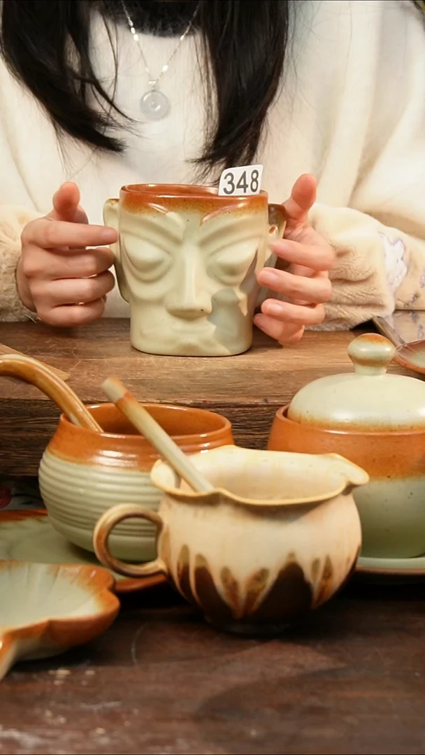 盘高颜值粗陶餐具限时抢购