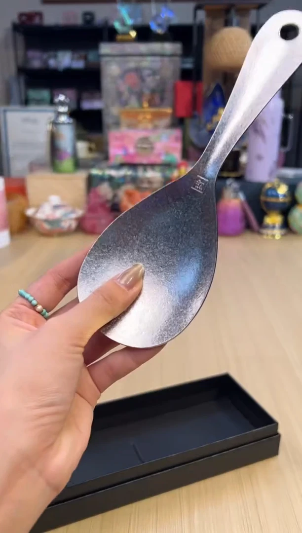 34纯钛饭勺-银色
