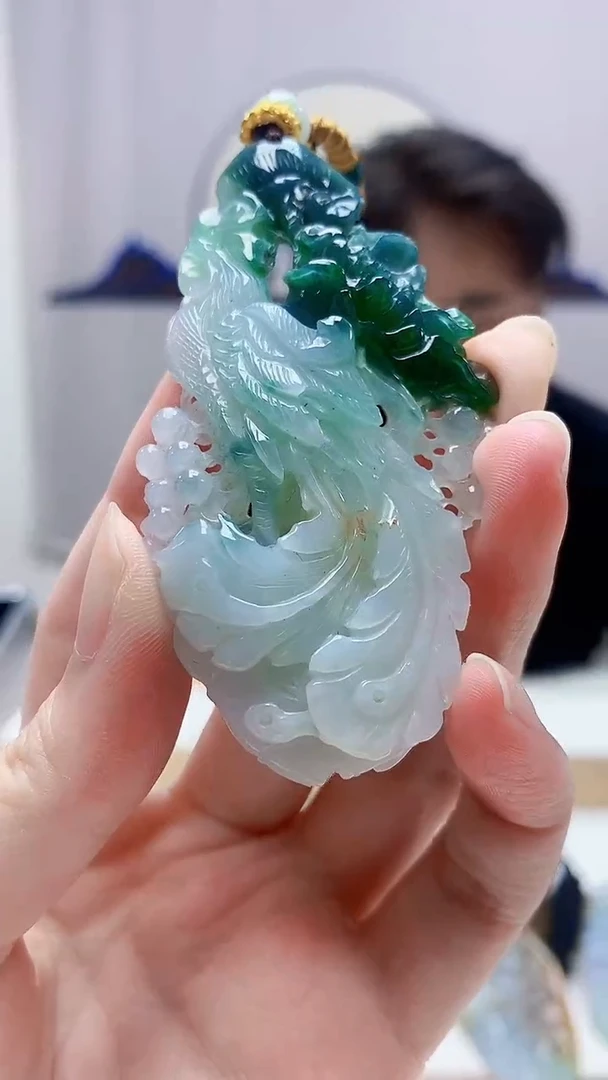未镶嵌定制翡翠5060zm-毛货挂件100
