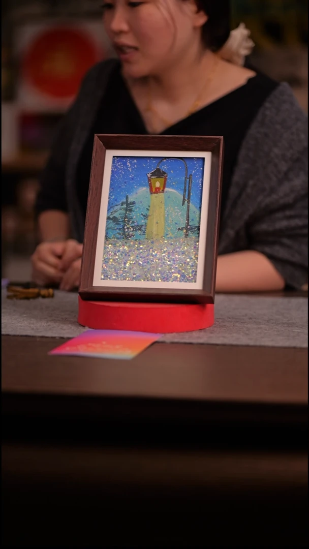 国画䘮882--8寸 流沙 手写--灯