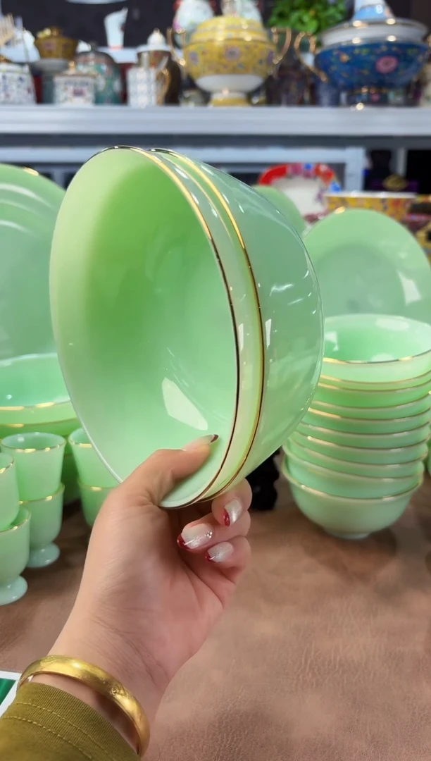 玉瓷6.5英寸面碗2个