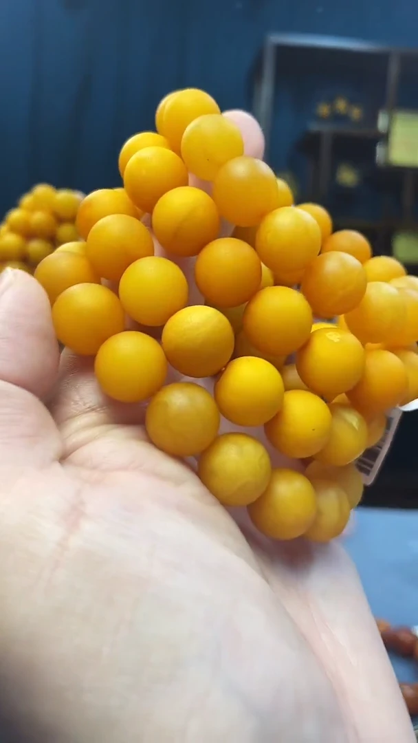 手串琥珀未镶嵌蜜蜡圆珠手串（多样性发其一）