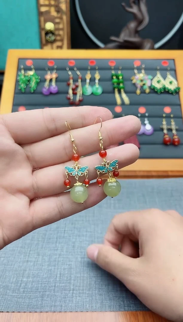 【闪购商品】玛瑙/玉髓耳饰银S925镶嵌531000