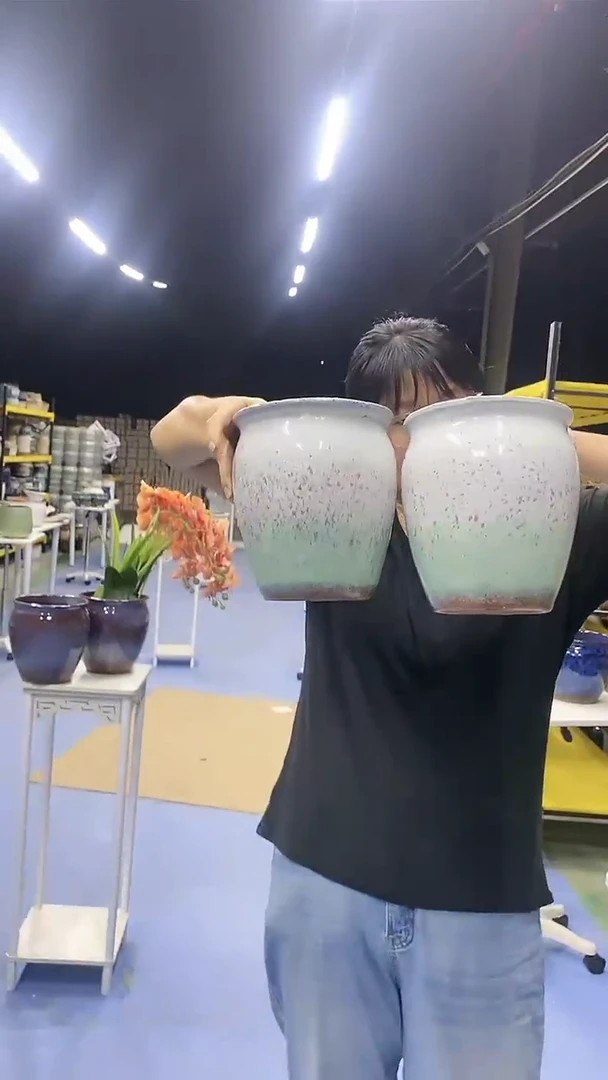 宜兴紫砂粗陶花盆