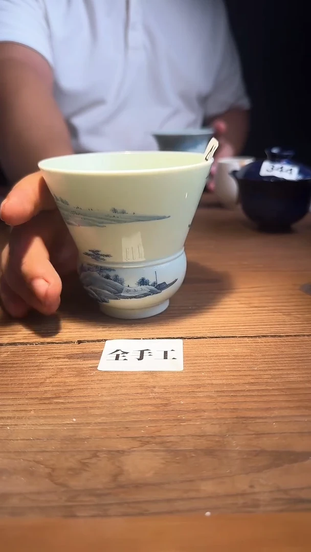 婺州窑龙窑烧制技艺全手工青花水洗