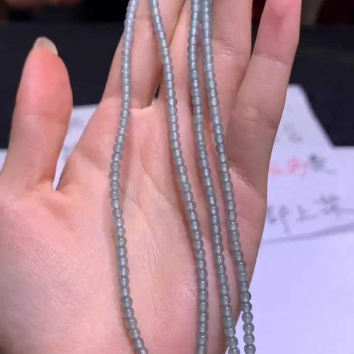 【逍遥精选】天然A货翡翠圆珠项链*726/34/多样性发/1件