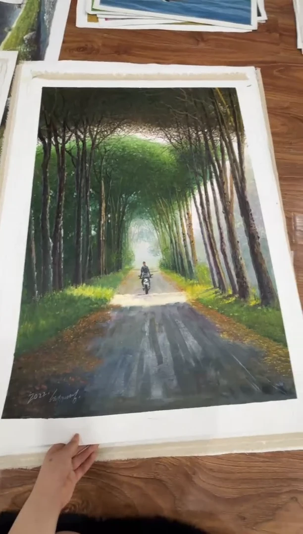 油画【特价画芯】朝鲜画家原创手绘油画作品60*90cm