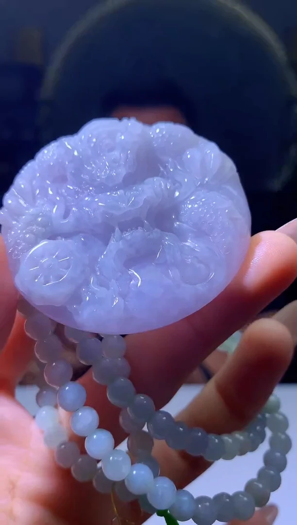 定制翡翠未镶嵌1097hm-毛货挂件(赠珠链）6