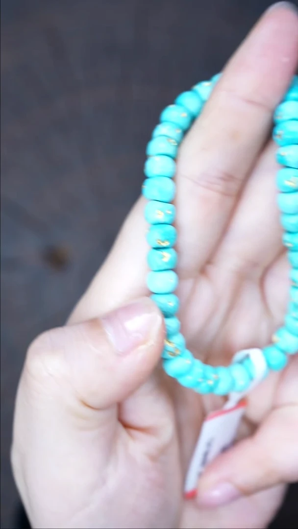 未镶嵌绿松石手串无胶无裂天然原矿13.3g