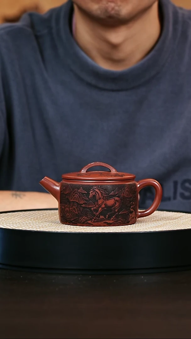 茶壶紫砂马到成功汉瓦