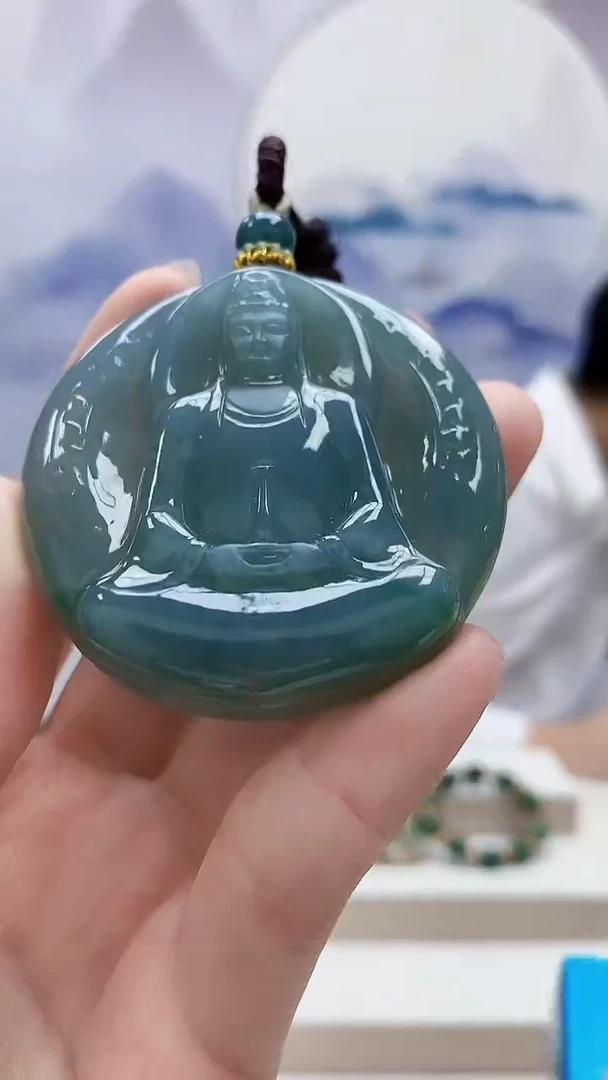 未镶嵌定制翡翠A****总5028ry-毛货挂件