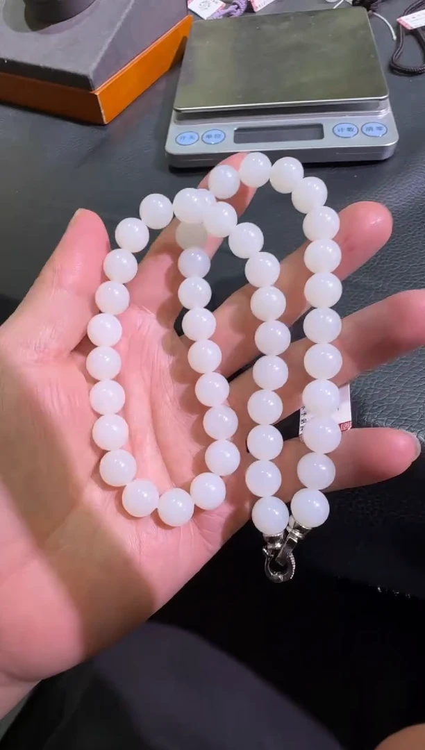未镶嵌手串和田玉天泰白玉妈妈链（产地直发）