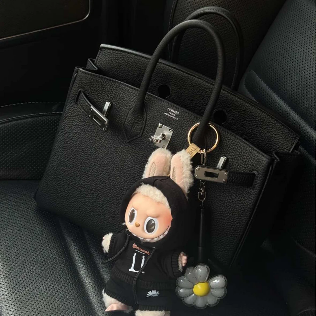 未使用 Hermes/爱马仕 小花柳 Birkin 25 黑色 Togo皮 W刻 银扣包