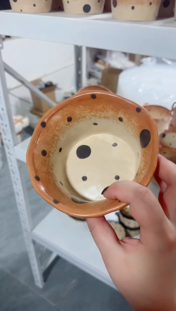 陶珍珠点点果篮【十里高温釉下彩陶瓷】