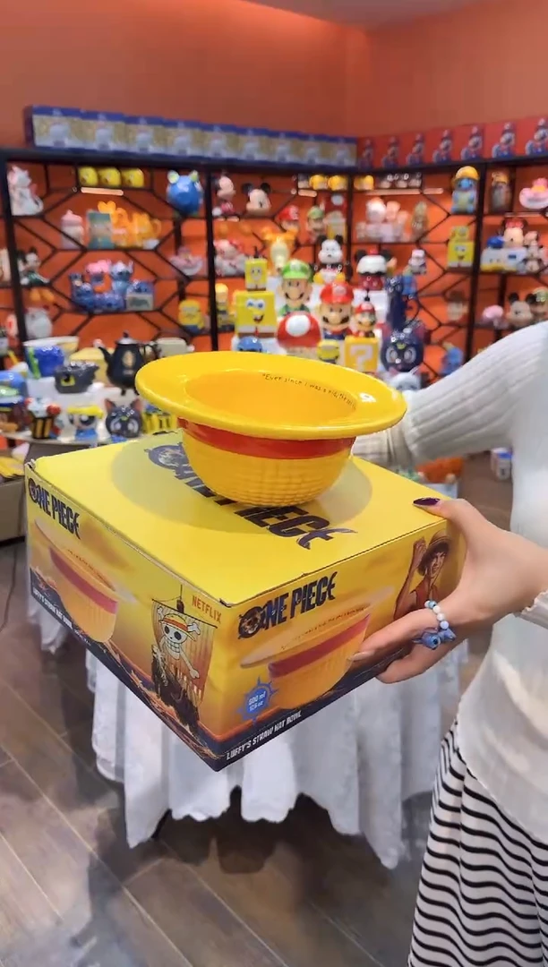 瓷片@@路飞帽水果沙拉碗（礼盒）