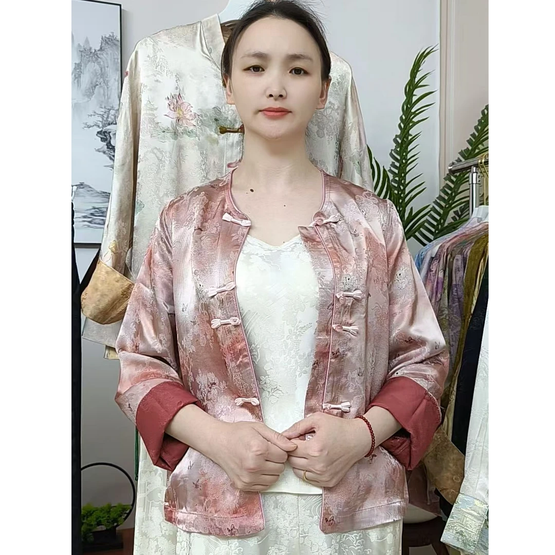 【玉兔送福】2025新中式夏季时尚百搭洋气减龄香云纱国风女式外套