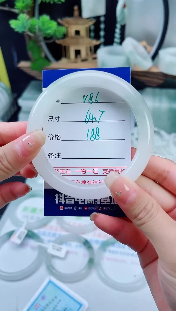 未镶嵌手镯石英质玉（天山翠）86