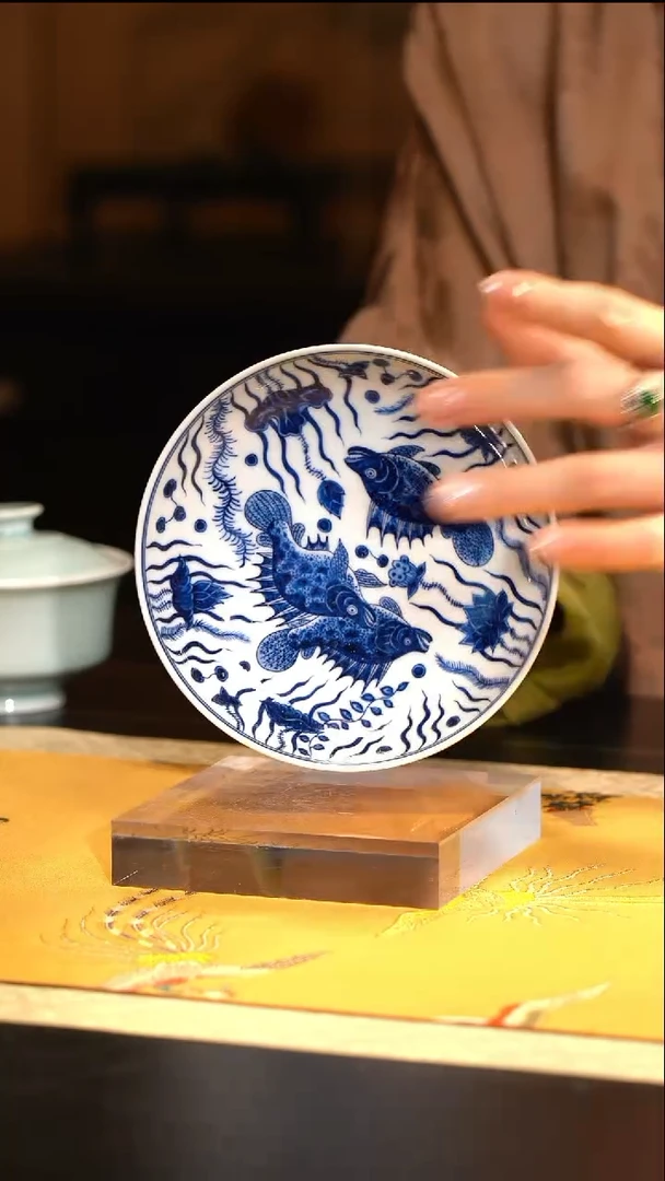 L良朋福利鱼藻高脚果盘