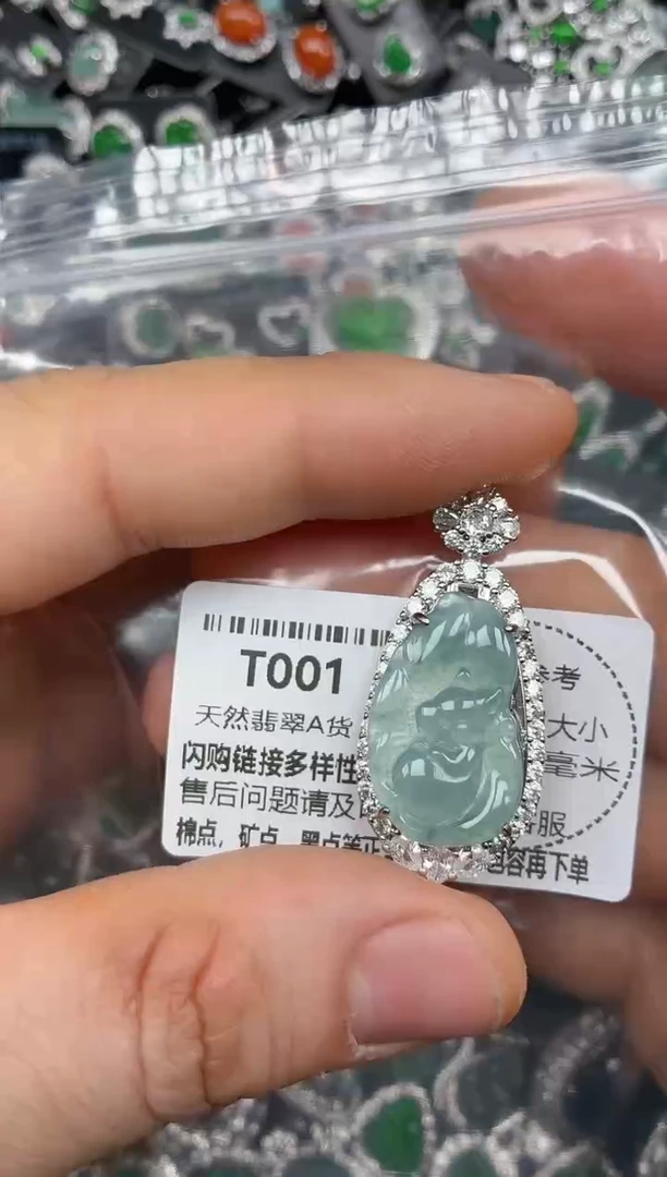 颈饰未镶嵌翡翠T001吊坠
