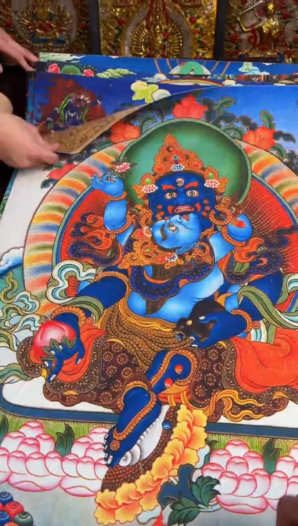 装裱画精品手绘唐卡链接--A161