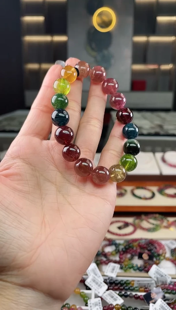 未镶嵌单圈手串mm+碧玺（多样性发一条）T