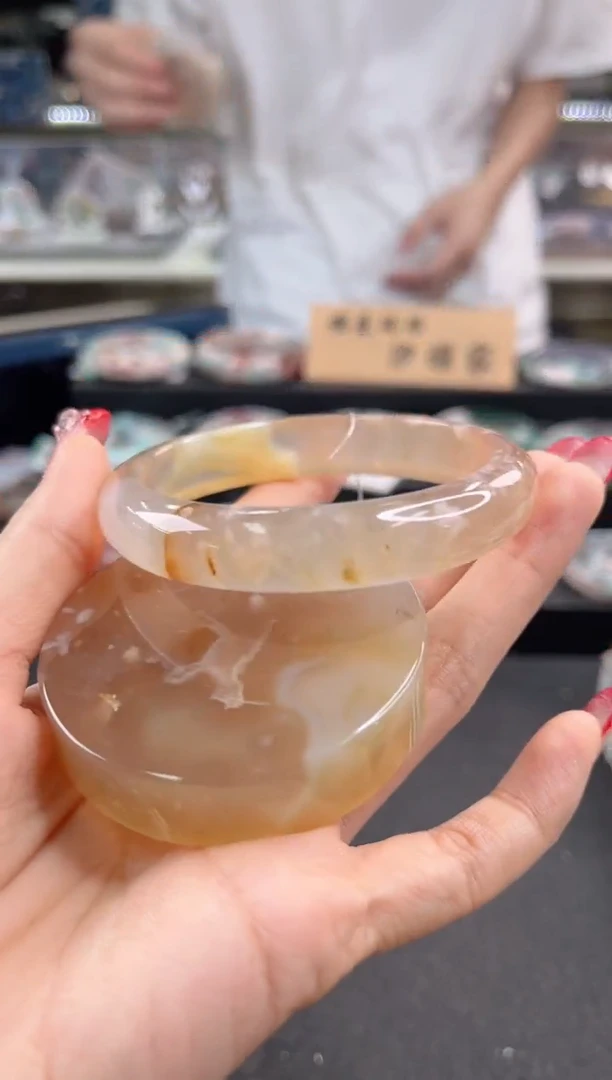 未镶嵌手镯石英质玉61圈口 （赠品镯心）383712