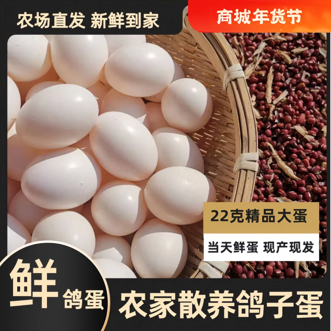【坏蛋包赔】初生蛋农家杂粮鸽子蛋 鸽场直发