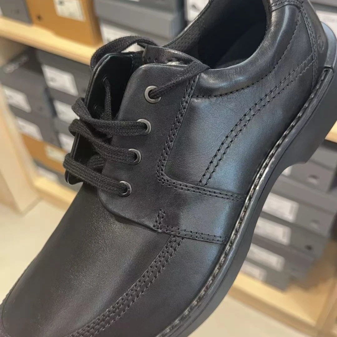 ECCO/爱步 休闲皮鞋男士商务黑色皮鞋 融合500134