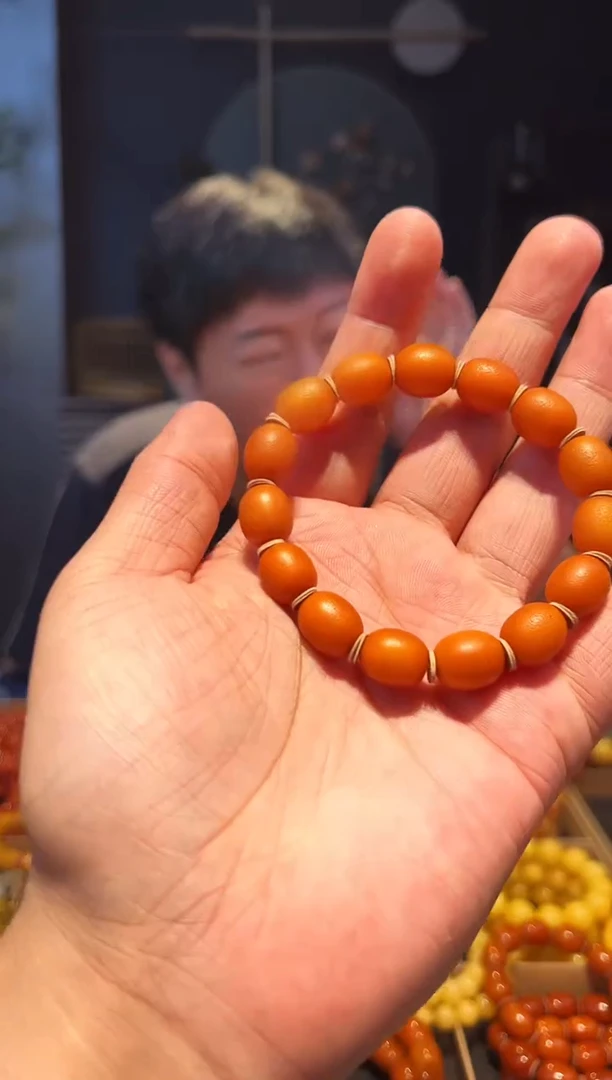 手串琥珀未镶嵌11左右单圈