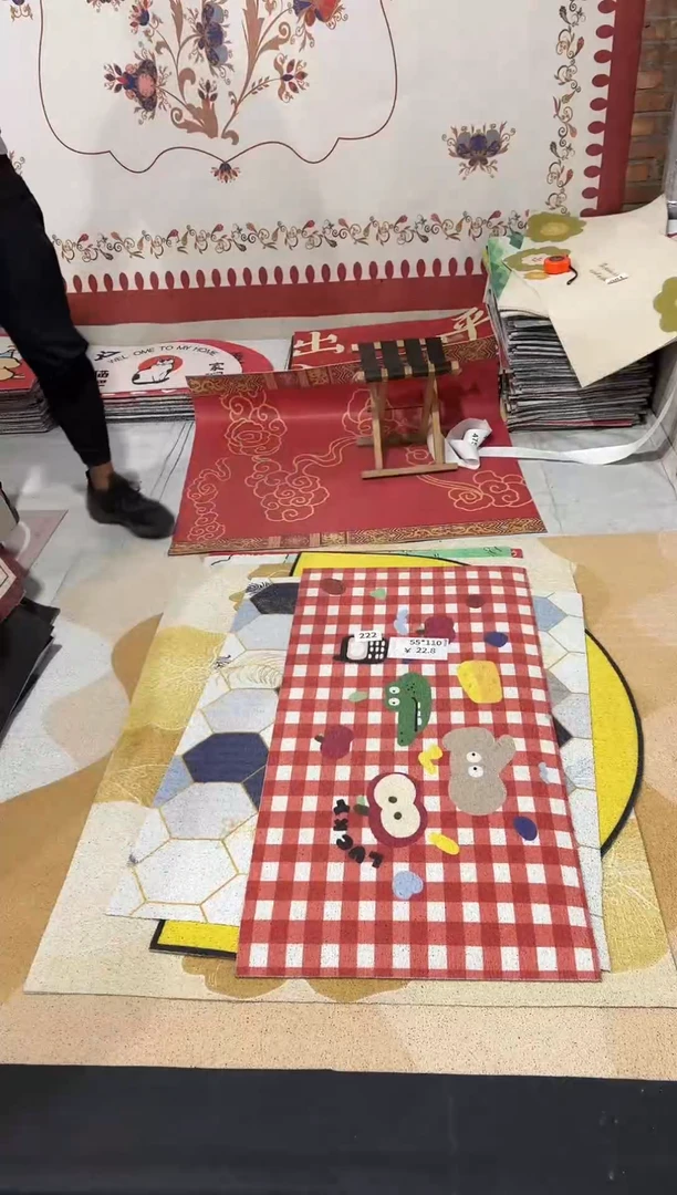 不退不换瑕疵丝圈地毯55*110cm222