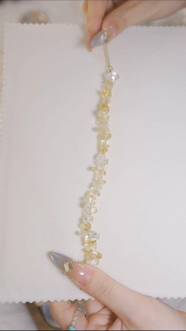 水晶手链未镶嵌黄水碎石手链
