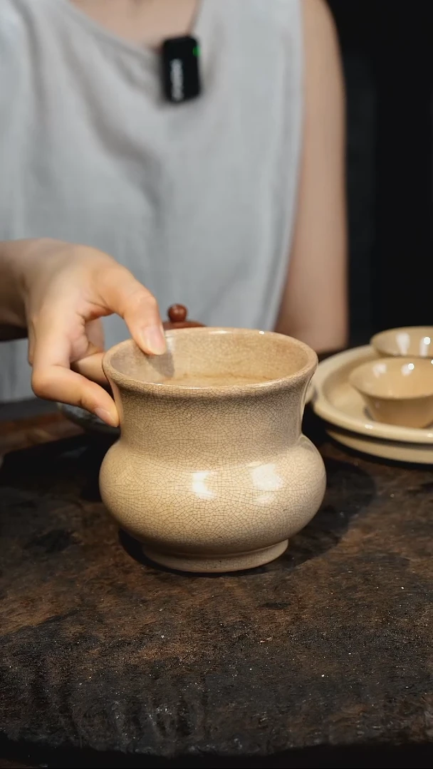 全手工潮州原矿砂铫壶开片建水