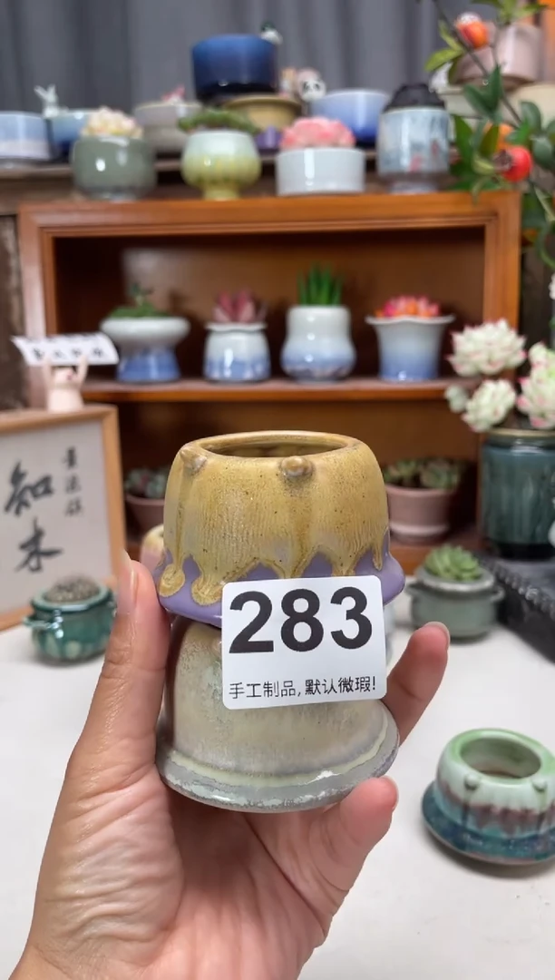 瓷片二**猪283知木小芳花盆