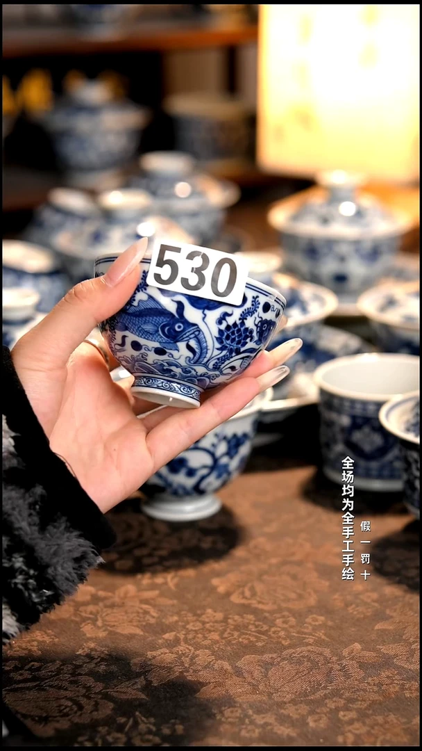 景德镇全手工手绘柴窑茶器福利