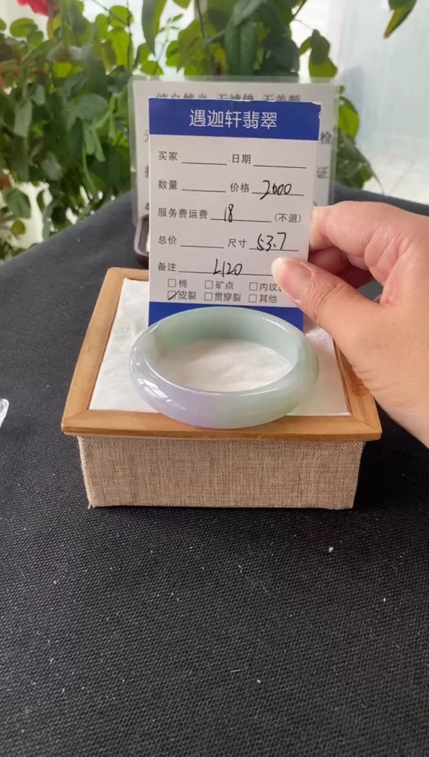 未镶嵌手镯翡翠53.5圈口 L120编码