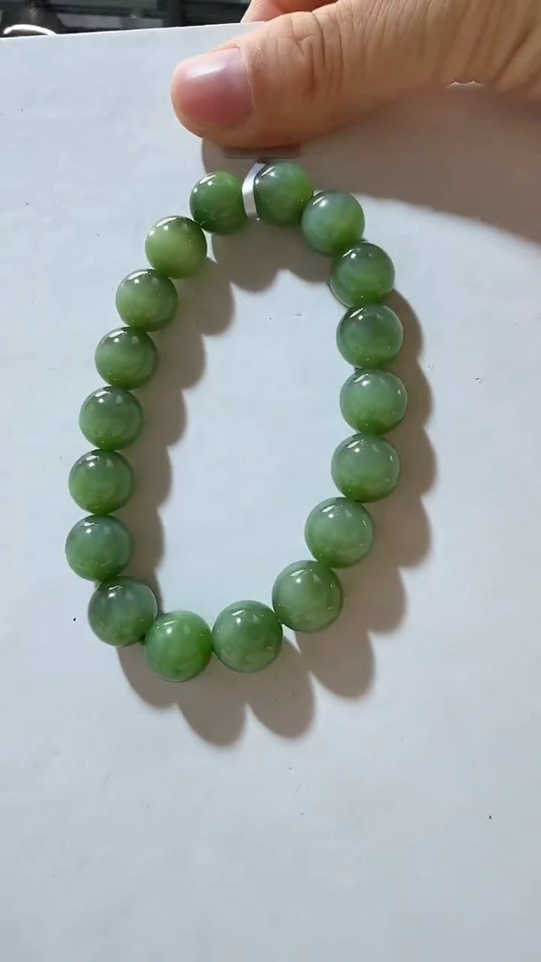 未镶嵌手链和田玉优0523 约11mm