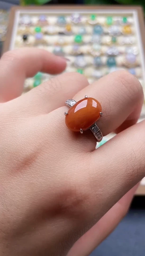 银S925镶嵌戒指翡翠33