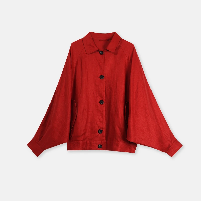 24年新款气质简约风釉红上衣ZCA3089