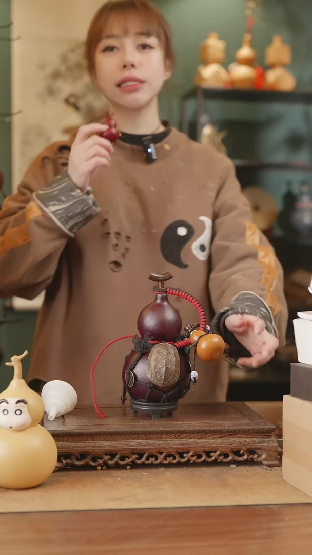 【闪购商品】118号精品天然大漆工艺防渗内胆酒葫芦~