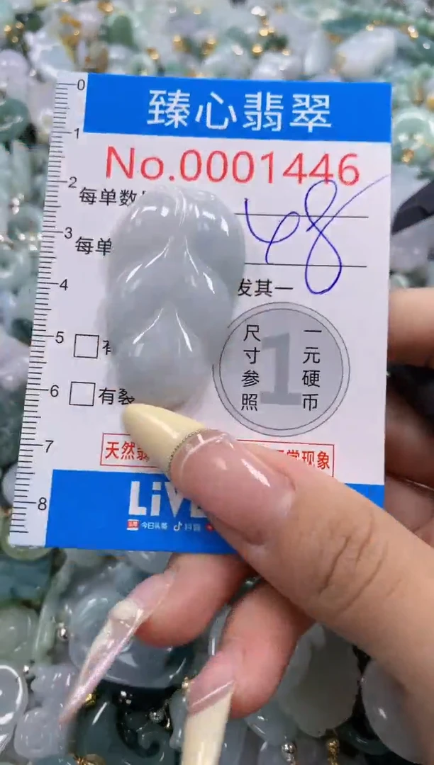 翡翠未镶嵌颈饰含绳0001446