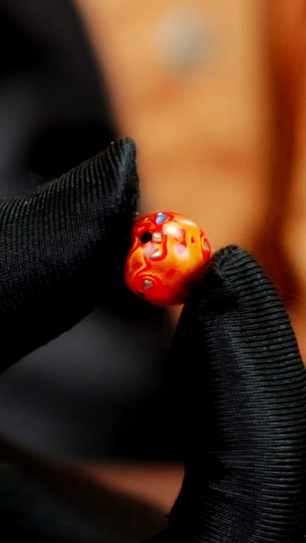 疯子大漆中国红螺钿13mm