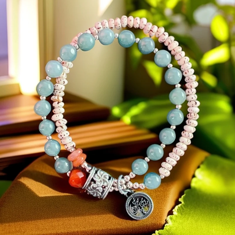 翡翠原创手链双圈气质轻奢百搭两圈